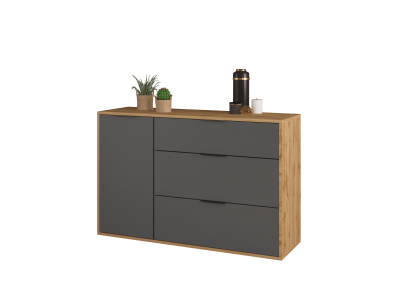 Συρταριέρα Nitro 1D3D ( γκρι/ δρυς votan)